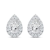 Thumbnail Image 1 of Previously Owned Diamond Stud Earrings 3/4 ct tw Pear-shaped/Round 10K White Gold