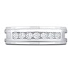 Thumbnail Image 3 of Previously Owned Men's Diamond Anniversary Band 1/2 ct tw Round 14K White Gold
