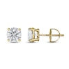 Thumbnail Image 3 of Previously Owned Lab-Grown Diamond Solitaire Stud Earrings 1 1/2 ct tw Round 14K Yellow Gold (SI2/F)