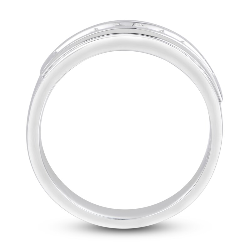 Main Image 3 of Previously Owned Men's Diamond Anniversary Band 1/4 ct tw Round 14K White Gold