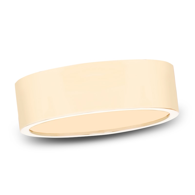 Main Image 1 of Previously Owned Men's High-Polish Engravable Ring 14K Yellow Gold