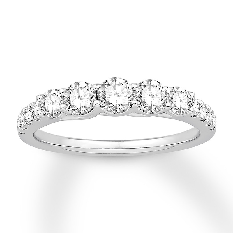 Main Image 1 of Previously Owned Colorless Diamond Anniversary Band 1/2 ct tw 14K White Gold