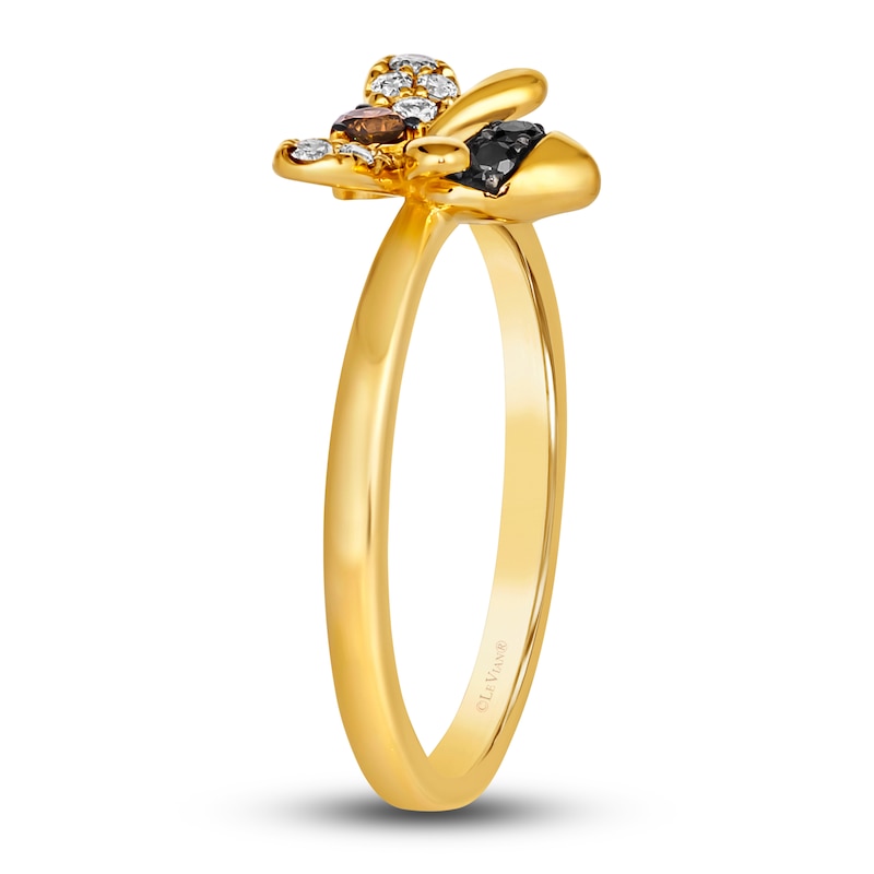 Main Image 4 of Previously Owned Le Vian Diamond Bee Ring 1/5 ct tw Round 14K Honey Gold