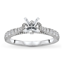 Previously Owned Diamond Engagement Ring Setting 1/3 ct tw Round 14K White Gold
