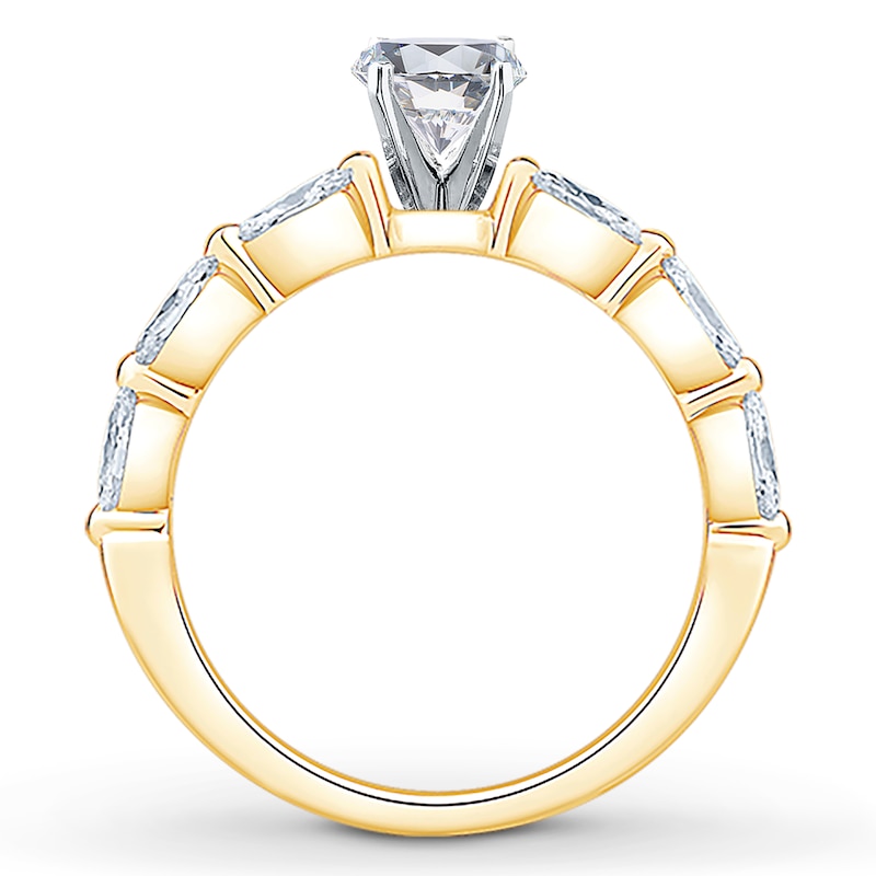 Main Image 2 of Previously Owned Certified Marquise-Cut Diamond Engagement Ring Setting 1/2 ct tw 14K Yellow Gold