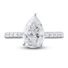 Thumbnail Image 3 of Previously Owned Lab-Grown Diamond Engagement Ring 3-1/2 ct tw Pear/Round 14K White Gold