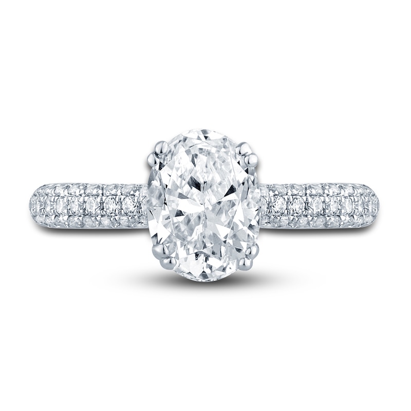 Main Image 3 of Previously Owned Pnina Tornai Lab-Grown Diamond Engagement Ring 2-5/8 ct tw Round 14K White Gold