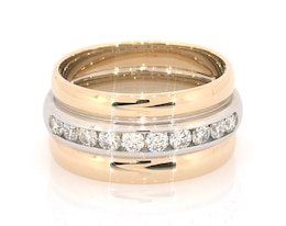 Previously Owned Diamond Anniversary Band Set 1/2 ct tw 14K Two-Tone Gold Size 6.75