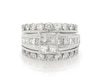 Thumbnail Image 1 of Previously Owned Princess-Cut Quad Diamond Bridal Set 2-3/8 ct tw 14K White Gold Size 5.5