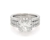 Thumbnail Image 1 of Previously Owned Princess-Cut Diamond Octagon Frame Bridal Set 2-1/4 ct tw 14K White Gold Size 6.25