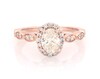 Thumbnail Image 1 of Previously Owned Oval-Cut Diamond Halo Engagement Ring 1 ct tw 14K Rose Gold Size 6.25