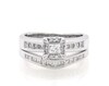 Thumbnail Image 1 of Previously Owned Princess-Cut Diamond Bridal Set 1 ct tw 14K White Gold Size 7.25