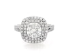 Thumbnail Image 1 of Previously Owned Round-Cut Diamond Double Cushion Halo Engagement Ring 2-1/8 ct tw 14K White Gold Size 7