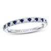 Thumbnail Image 1 of Previously Owned Vera Wang Wish Natural Blue Sapphire & Diamond Wedding Band 1/8 ct tw 14K White Gold
