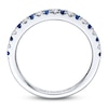 Thumbnail Image 2 of Previously Owned Vera Wang Wish Natural Blue Sapphire & Diamond Wedding Band 1/8 ct tw 14K White Gold