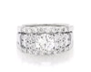 Thumbnail Image 1 of Previously Owned Round-Cut Diamond Bridal Set 2-1/5 ct tw 18K White Gold Size 6.75