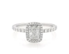 Thumbnail Image 1 of Previously Owned Radiant-Cut Diamond Halo Engagement Ring 1-1/4 ct tw 14K White Gold Size 7.25