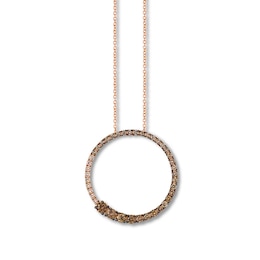 Previously Owned Le Vian Chocolate Ombre Necklace 1-1/6 ct tw Diamonds 14K Gold