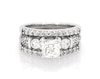 Thumbnail Image 1 of Previously Owned Radiant-Cut Diamond Bridal Set 2-1/5 ct tw 14K White Gold Size 5.5