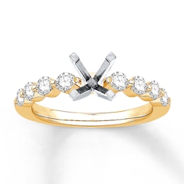 Previously Owned Colorless Diamond Ring Setting 5/8 ct tw Round 14K Yellow Gold