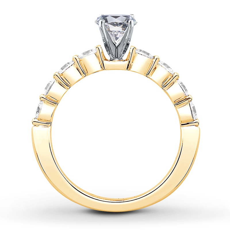 Main Image 2 of Previously Owned Colorless Diamond Ring Setting 5/8 ct tw Round 14K Yellow Gold