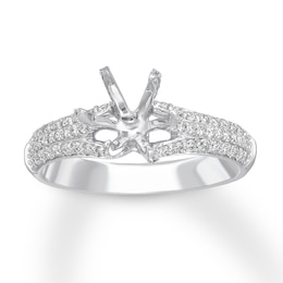Previously Owned Diamond Ring Setting 1/2 carat tw Round 14K White Gold
