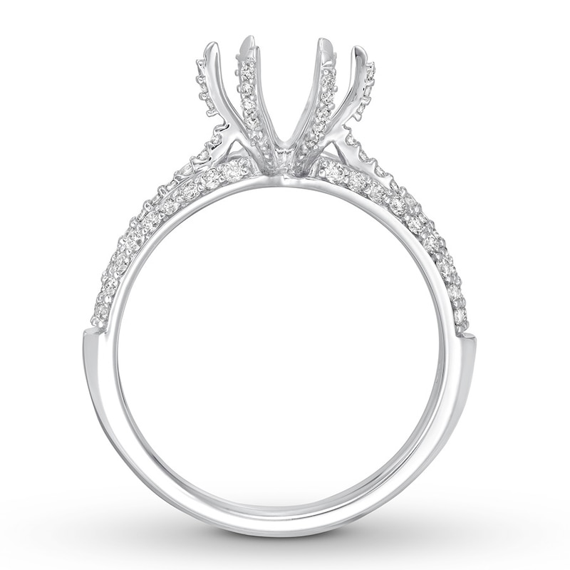 Main Image 2 of Previously Owned Diamond Ring Setting 1/2 carat tw Round 14K White Gold