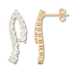 Previously Owned Diamond Earrings 1-1/4 ct tw Round 14K Yellow Gold