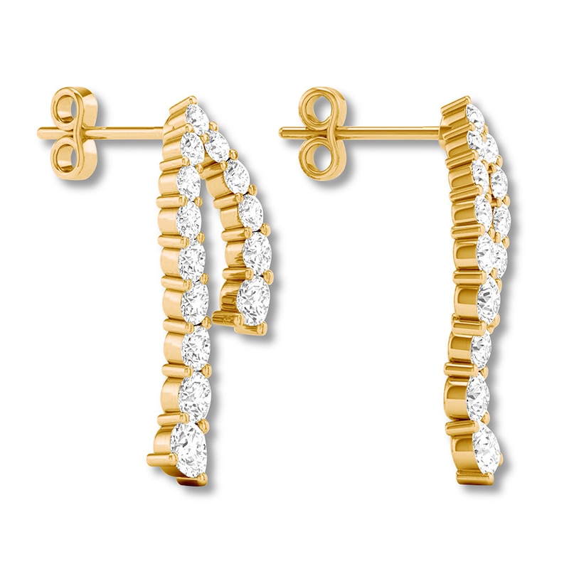 Main Image 4 of Previously Owned Diamond Earrings 1-1/4 ct tw Round 14K Yellow Gold