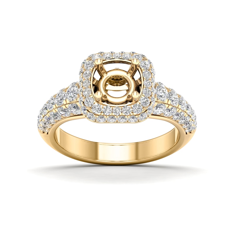 Main Image 1 of Previously Owned Diamond Engagement Ring Setting 1-1/4 ct tw Round 14K Yellow Gold