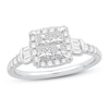 Thumbnail Image 1 of Previously Owned Diamond Engagement Ring 1 ct tw Round/Princess 14K White Gold