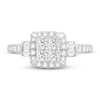 Thumbnail Image 3 of Previously Owned Diamond Engagement Ring 1 ct tw Round/Princess 14K White Gold