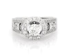 Thumbnail Image 1 of Previously Owned Round-Cut Diamond Halo Engagement Ring 1-3/8 ct tw 14K White Gold Size 6.5