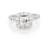 Thumbnail Image 1 of Previously Owned Asscher-Cut Diamond Halo Engagement Ring 2 ct tw 14K White Gold Size 6