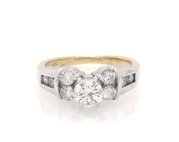 Previously Owned Diamond Five-Stone Engagement Ring 7/8 ct tw 14K Two-Tone Gold Size 5
