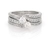 Thumbnail Image 1 of Previously Owned Ever Us Round-Cut Diamond Two-Stone Bridal Set 1-1/4 ct tw 14K White Gold Size 7.5