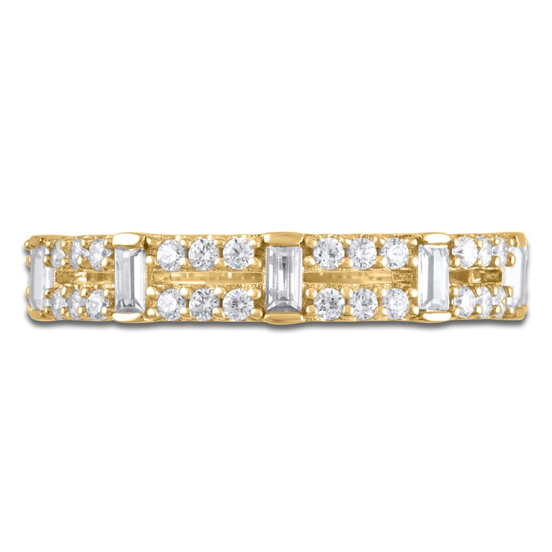 Main Image 3 of Previously Owned Diamond Two-Row Fashion Ring 1/2 ct tw 10K Yellow Gold
