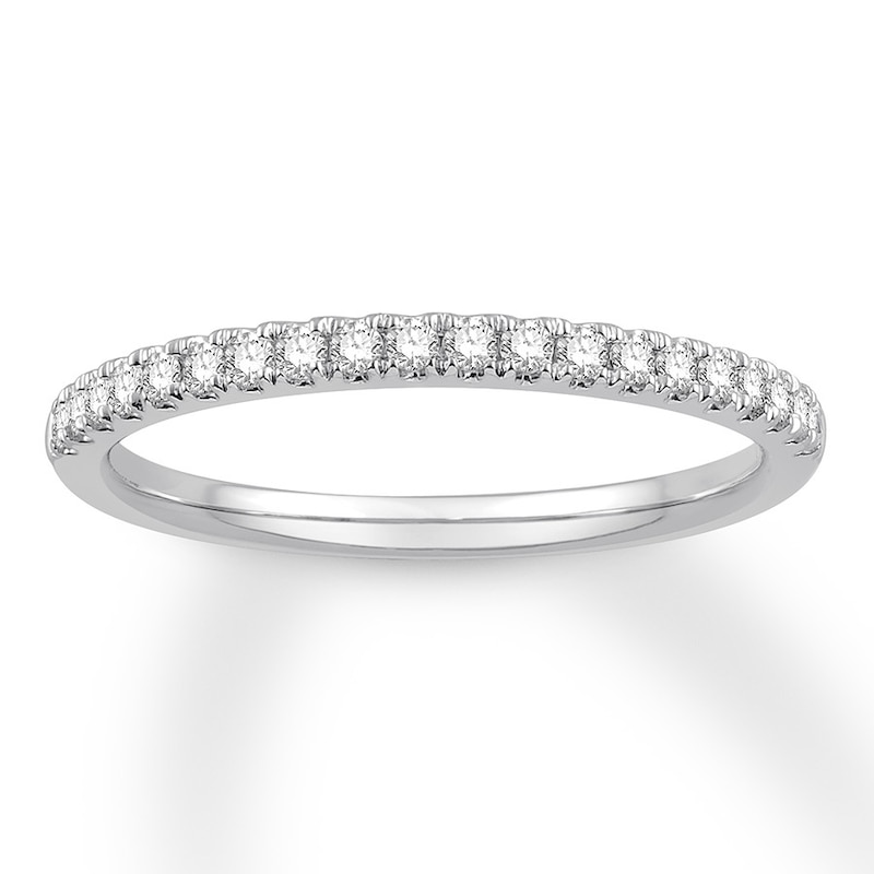 Main Image 1 of Previously Owned Colorless Diamond Anniversary Band 1/5 ct tw 14K White Gold