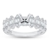 Thumbnail Image 1 of Previously Owned Diamond Engagement Ring Setting 1/2 ct tw Round/Baguette 18K White Gold