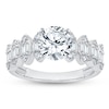 Thumbnail Image 3 of Previously Owned Diamond Engagement Ring Setting 1/2 ct tw Round/Baguette 18K White Gold