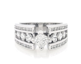 Previously Owned Princess-Cut Diamond Engagement Ring 1-5/8 ct tw 14K White Gold Size 6.25