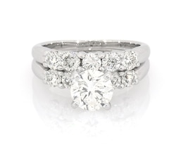 Previously Owned Round-Cut Diamond Bridal Set 2-7/8 ct tw 14K White Gold Size 7.5