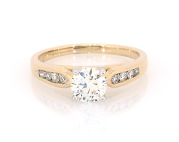Previously Owned Round-Cut Diamond Engagement Ring 1 ct tw 14K Yellow Gold Size 8