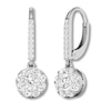 Thumbnail Image 1 of Previously Owned Diamond Dangle Earrings 1 ct tw Round-cut 14K White Gold