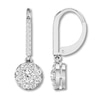 Thumbnail Image 2 of Previously Owned Diamond Dangle Earrings 1 ct tw Round-cut 14K White Gold