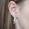 Thumbnail Image 3 of Previously Owned Diamond Hoop Earrings 1 ct tw Round 14K White Gold