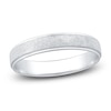 Thumbnail Image 1 of Previously Owned Men's Sandblasted Wedding Band 14K White Gold 4mm