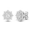 Thumbnail Image 4 of Previously Owned Diamond Starburst Halo Stud Earrings 1 ct tw 14K White Gold