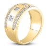 Thumbnail Image 2 of Previously Owned Lab-Grown Diamond Men's Square & Round-Cut Wedding Band 1-1/2 ct tw 14K Yellow Gold