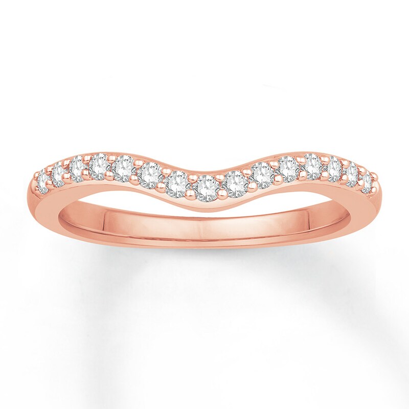 Main Image 1 of Previously Owned Diamond Contour Anniversary Band 1/4 ct tw Round 14K Rose Gold